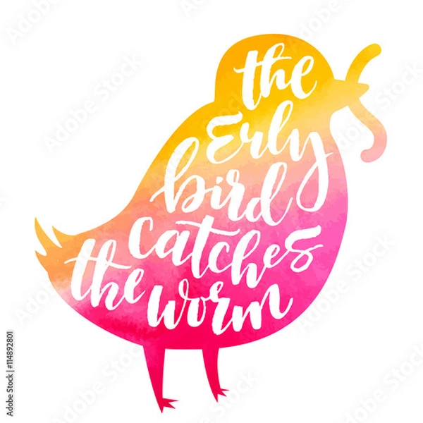 Obraz Bird lettering composition