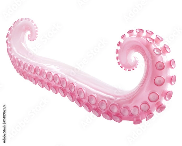 Obraz Isolated Pink Octopus Tentacle