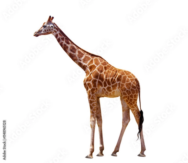 Fototapeta Giraffe close up isolated