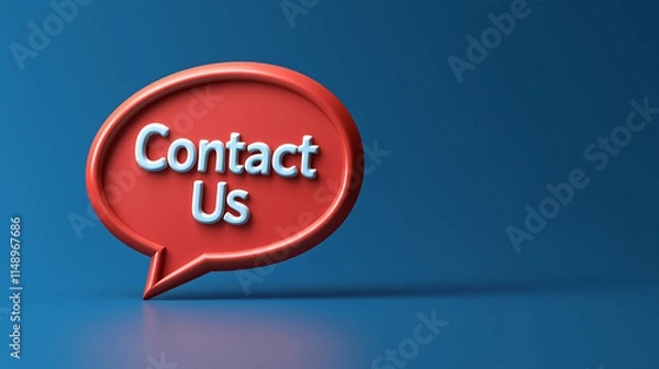 Fototapeta Contact us speech bubble icon