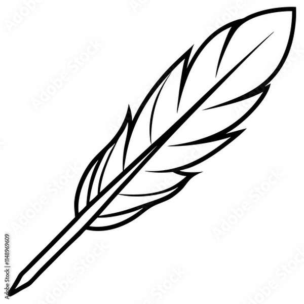 Fototapeta Minimalistic Simple Feather Design