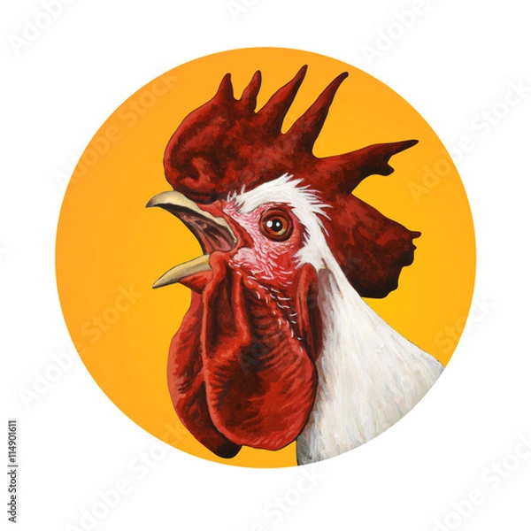 Obraz Ręcznie robiony portret koguta