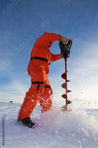 Fototapeta Ice fishing