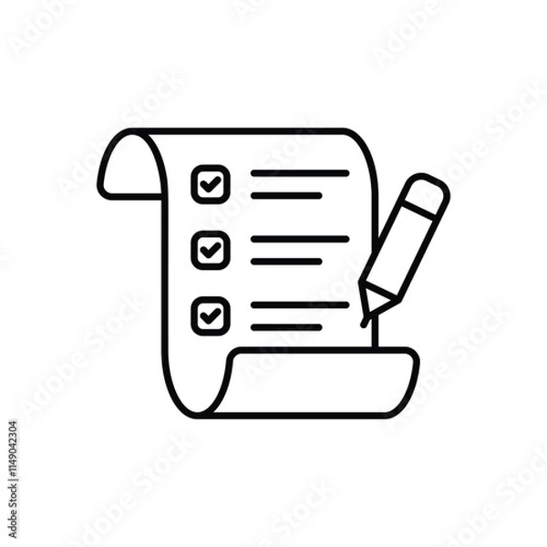 Fototapeta Wish List Scroll