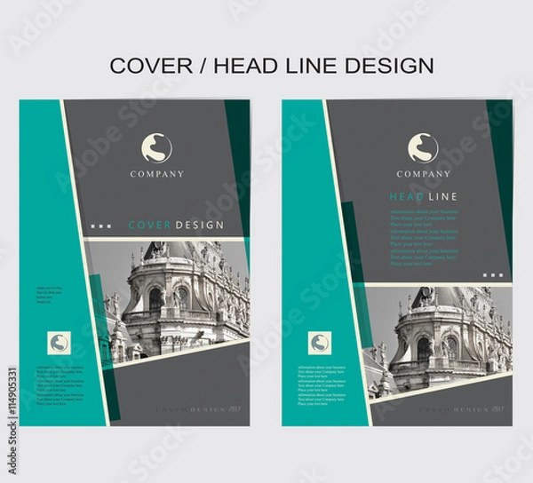 Obraz Cover design, Head Line Template