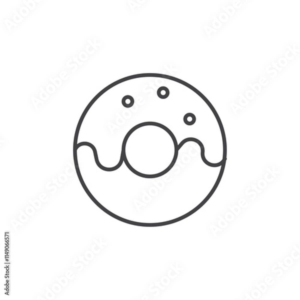 Fototapeta Donut icon Vector logo set flat