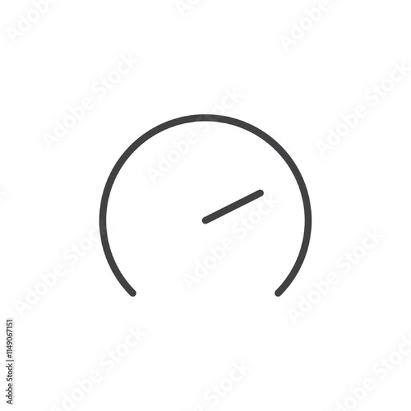 Obraz Meter icon Vector logo set flat