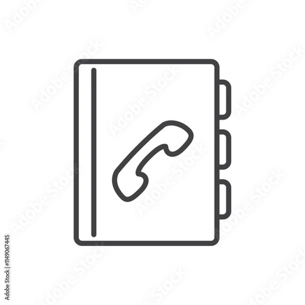 Obraz Phonebook icon Vector logo set flat