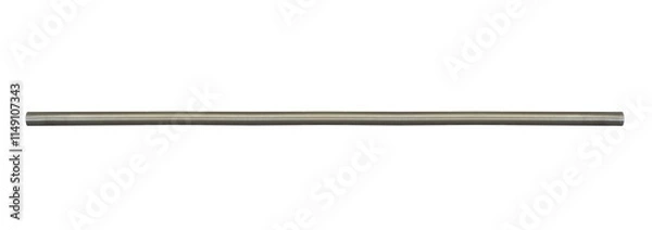 Fototapeta Used slightly curved medium length horizontal steel pipe. On isolated transparent background.