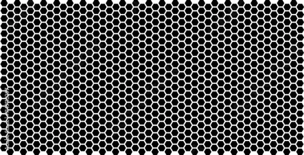 Fototapeta Vector seamless geometic pattern hexagons black and white