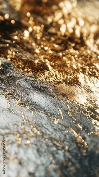 Obraz Gold and Silver Metallic Abstract