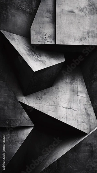 Obraz Black and White Geometric Abstract