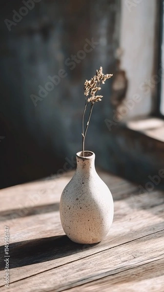 Obraz Minimalist Vase with Dried Flower