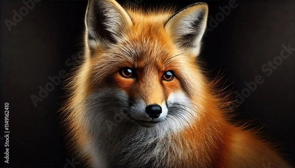 Obraz Regal Fox with Striking Eyes and Fluffy Fur