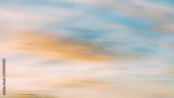 Obraz The sky and ocean appear out of focus, enhanced by a sweeping motion that adds a dynamic blur