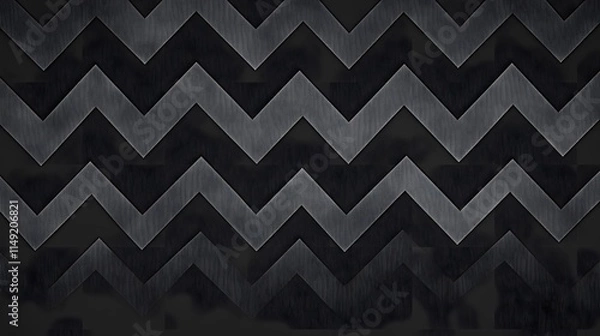 Fototapeta Gray and Black Chevron Pattern Texture