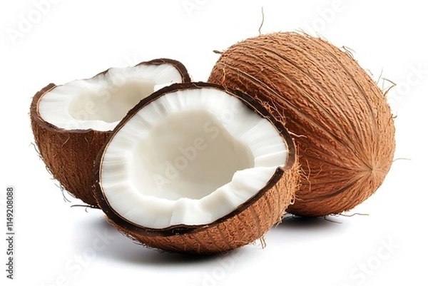 Fototapeta coconut palm tree isolated on white background