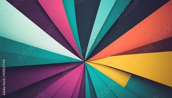 Obraz Abstract Colorful Radiating Lines Design