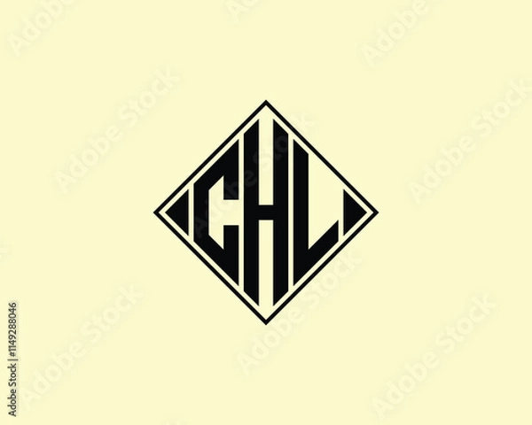 Fototapeta CHL logo design vector template. CHL