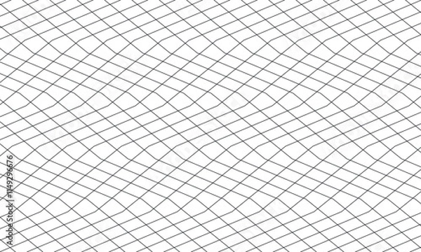 Obraz Wire mesh line grid seamless pattern, Line Mesh On A White Background