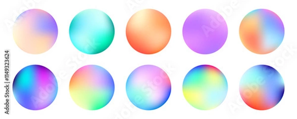 Fototapeta luminous colorful 3d sphere shape design collection