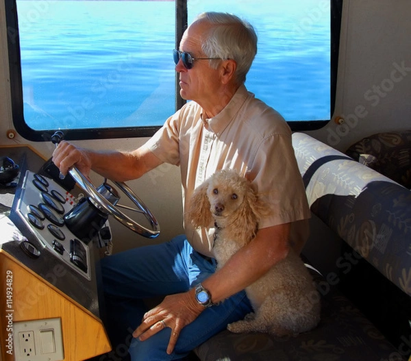 Obraz Afloat in a houseboat