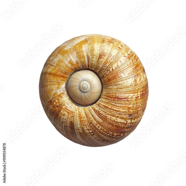 Fototapeta Intricate Spiral Shell with Natural Patterns and Textures Perfect for Coastal Themes and Marine Life Projects