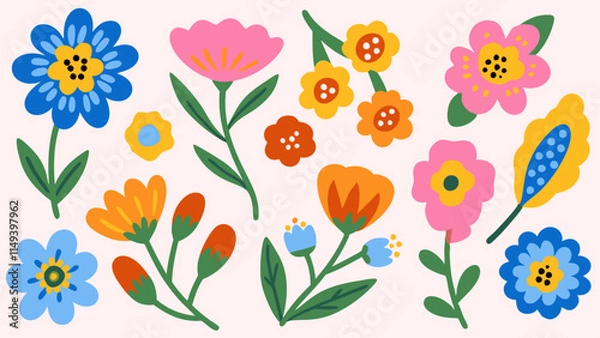 Fototapeta pattern with tulips