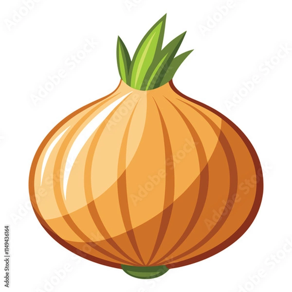 Obraz vector onion on white background
