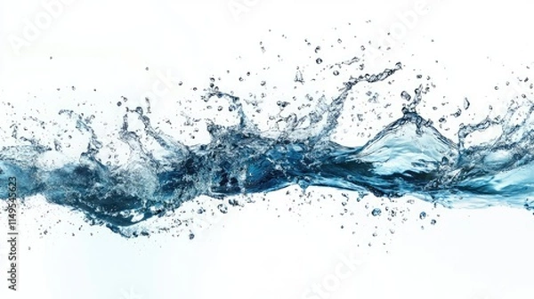 Fototapeta water splash isolated on white background