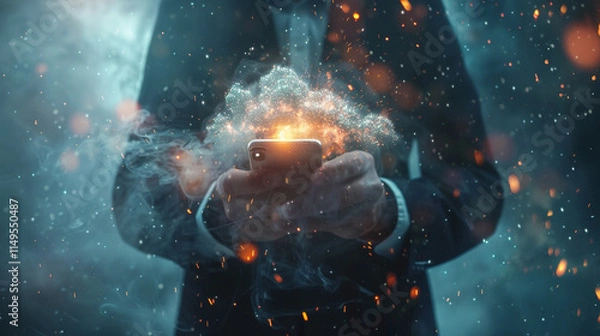 Obraz person in a space