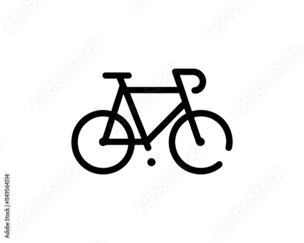 Fototapeta bicycle isolated on white background