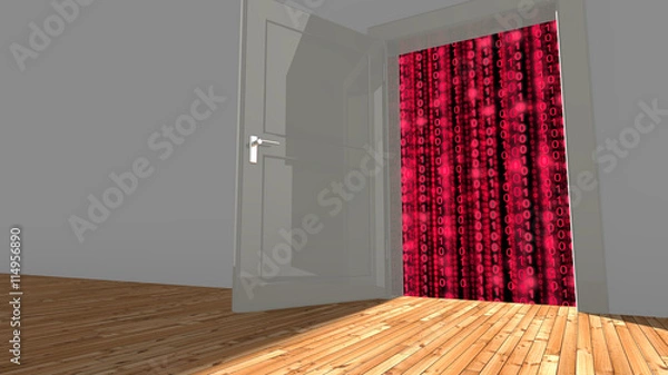 Fototapeta Backdoor to digital datastreams