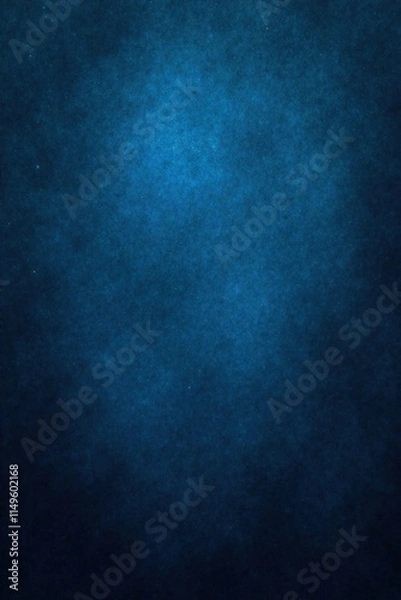 Fototapeta Moody dark blue textured background with subtle gradient, eerie, mysterious