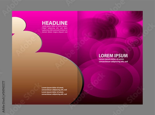 Fototapeta Vector empty brochure template design elements
