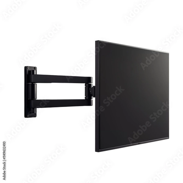 Fototapeta Stylish Wall Mount for Flat Screen TV. Transparent background