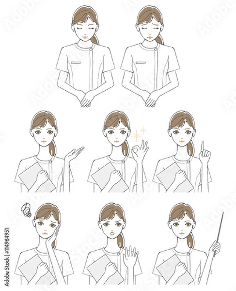 Fototapeta 看護師セット