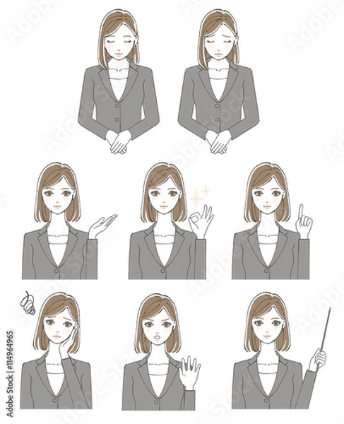 Fototapeta ビジネスウーマンセット