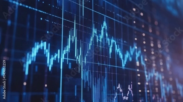 Obraz The Digital Financial Data Display