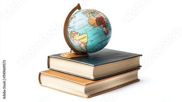 Obraz Educational Globe on Books for Learning Purpose
