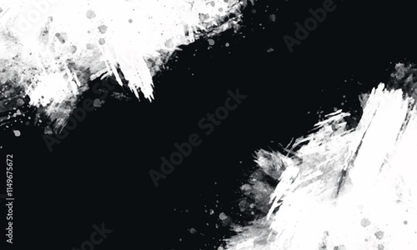 Fototapeta Black and white grunge background. Distress overlay texture. Grunge texture. Vector illustration