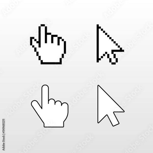 Obraz Collection of mouse cursor icons