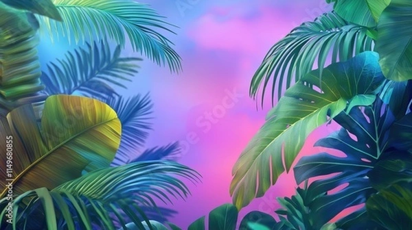 Fototapeta Enchanted Bioluminescent Jungle Canopy