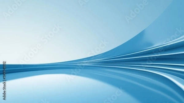 Fototapeta Abstract Blue Swirling Curves Background Design.