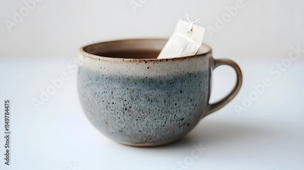 Fototapeta Relaxing tea ceremony home kitchen still life photography minimalist setting close-up view serenity concept