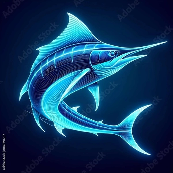 Obraz fish on black background