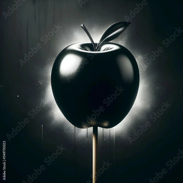Obraz apple on black background