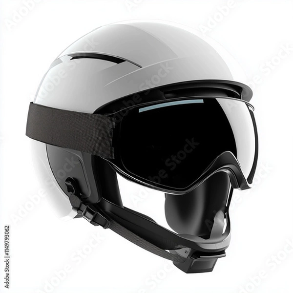Fototapeta Built-in Visor Skiing Helmet for Clear and Protected Vision