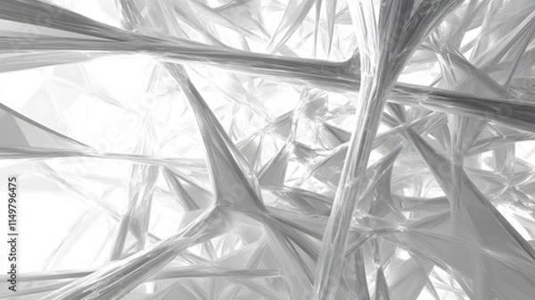 Fototapeta Dynamic abstract structures digital realm 3d visualization futuristic environment upward perspective conceptual art