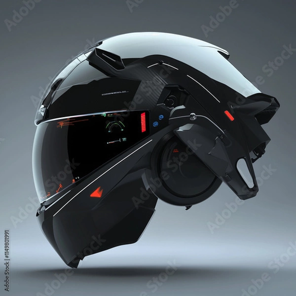 Fototapeta Drone Racing Helmet Featuring Innovative Built-in Display Technology